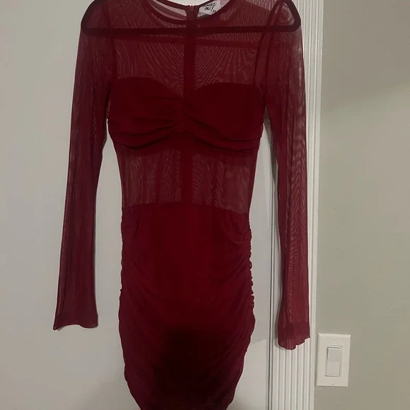 Princess Polly | Dresses | Princess Polly Red Mesh Dress | Poshmark